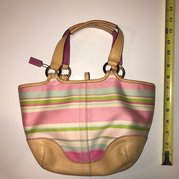 COACH Colorful Striped Shoulder Bag - Picture 3 of 6